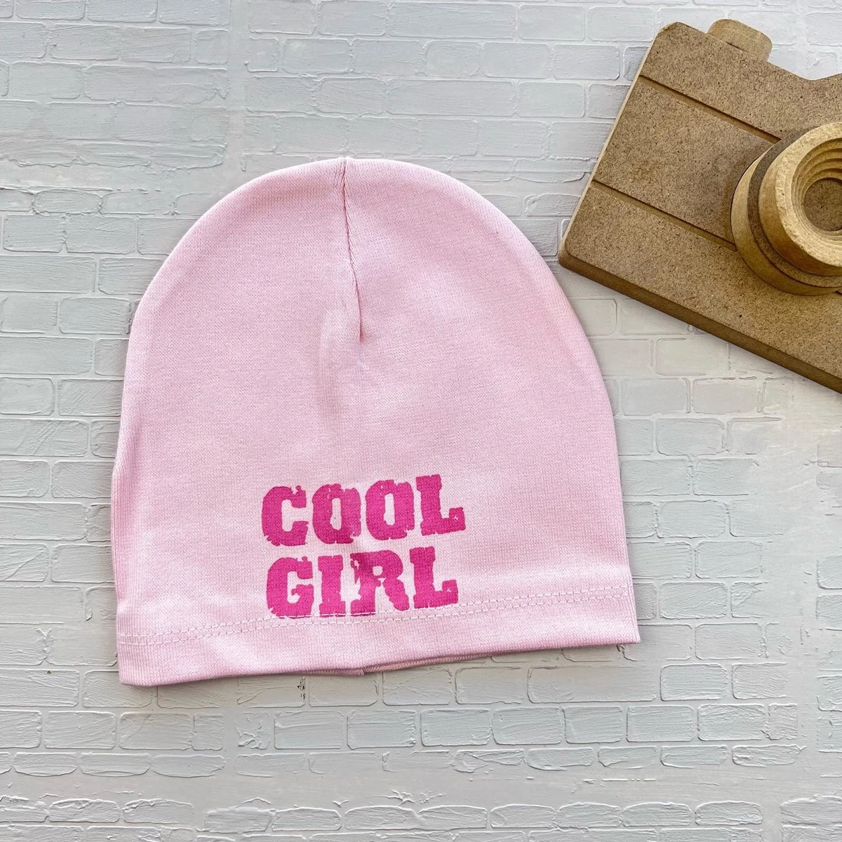 bebek bere-şapka cool girl baskılı 2-5 yaş penye