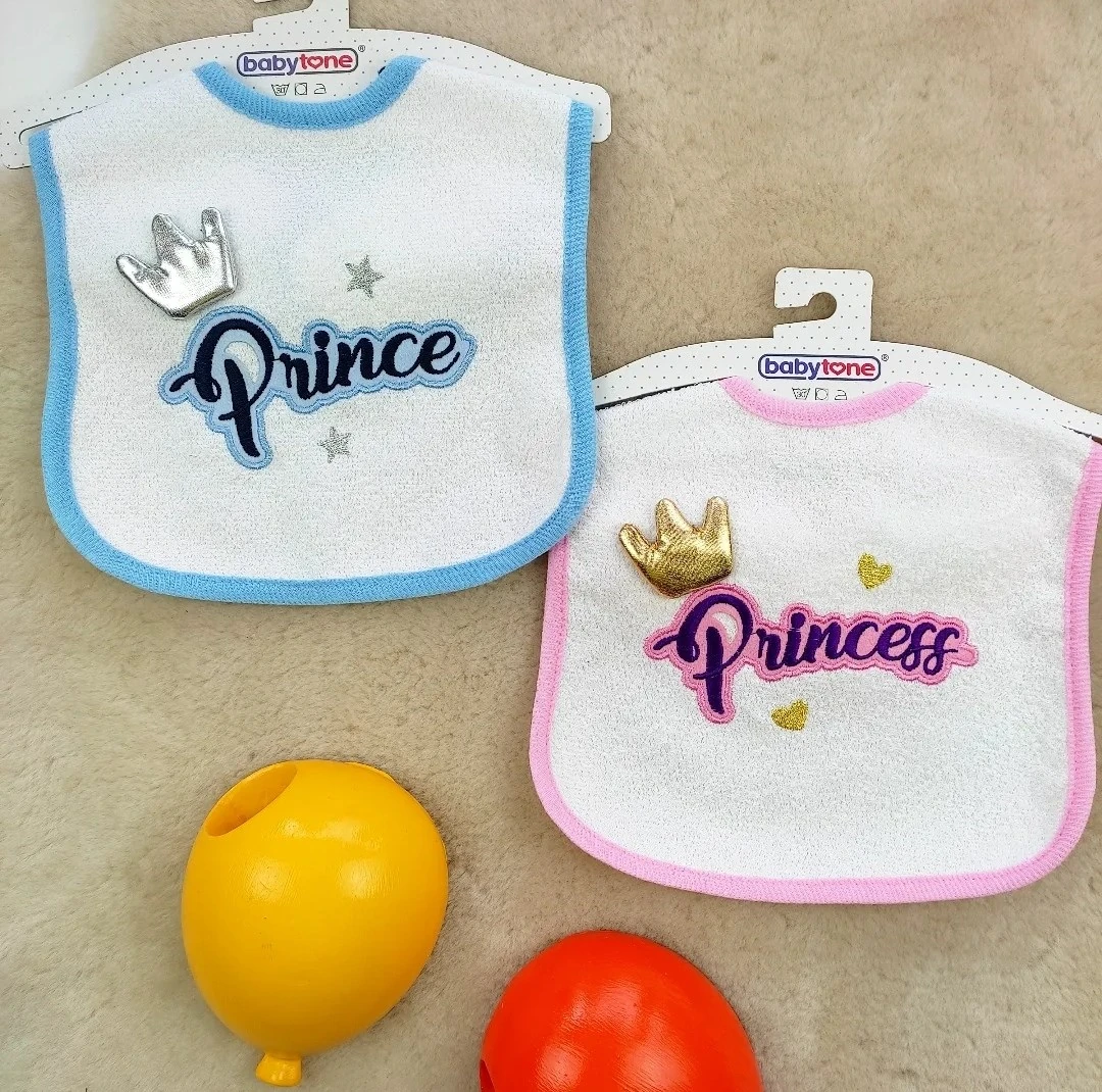bebek mama önlüğü prens prenses nakışlı