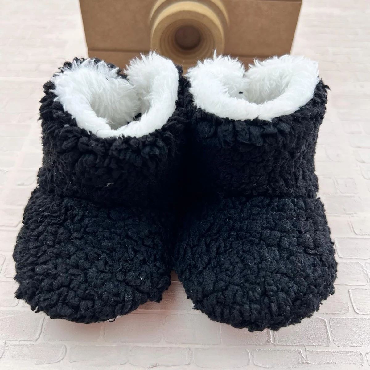 bebek panduf 18-27 numara peluş siyah