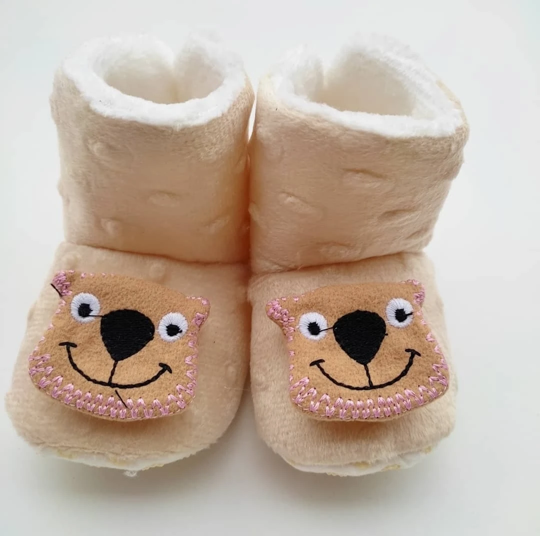 bebek panduf köpekcik  detaylı bej 0-1 yaş
