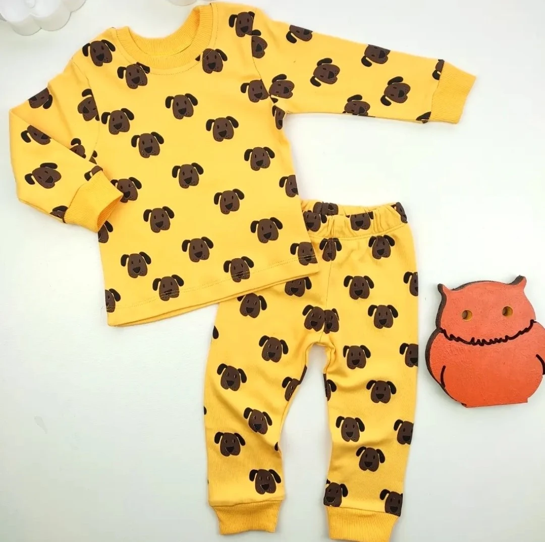 bebek pijama 1-3 yaş köpekcik baskılı