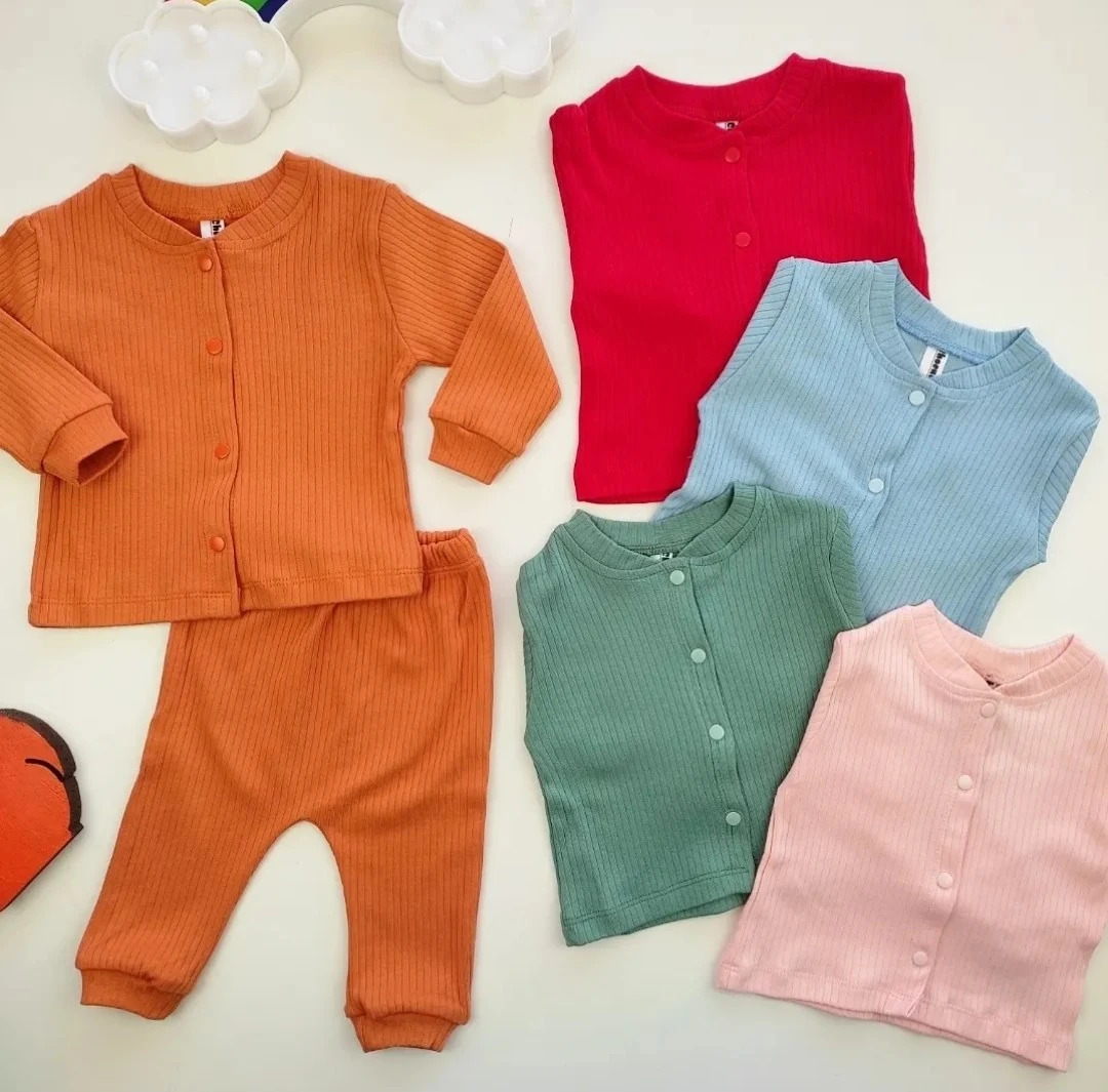 bebek pijama takımı 6-12 ay çıtçıt düğmeli likralı 
