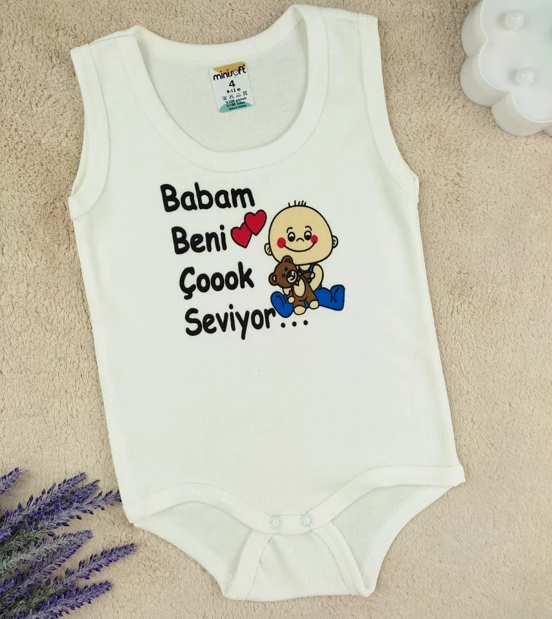 bebek zıbın 9 ay-4 yaş Babam beni seviyor baskılı 