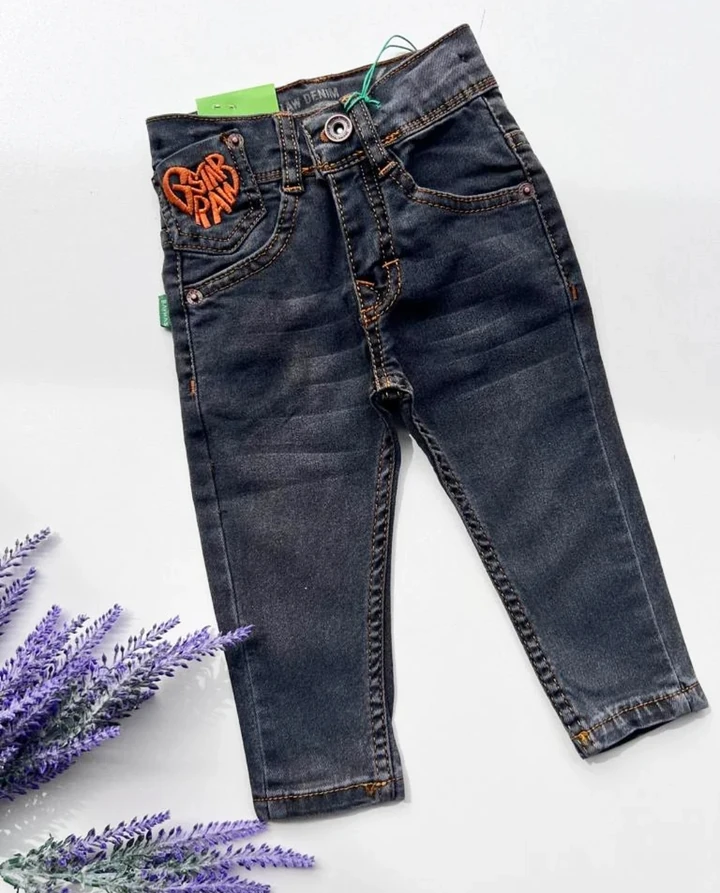 erkek çocuk 1-4 yaş kot pantolon füme 