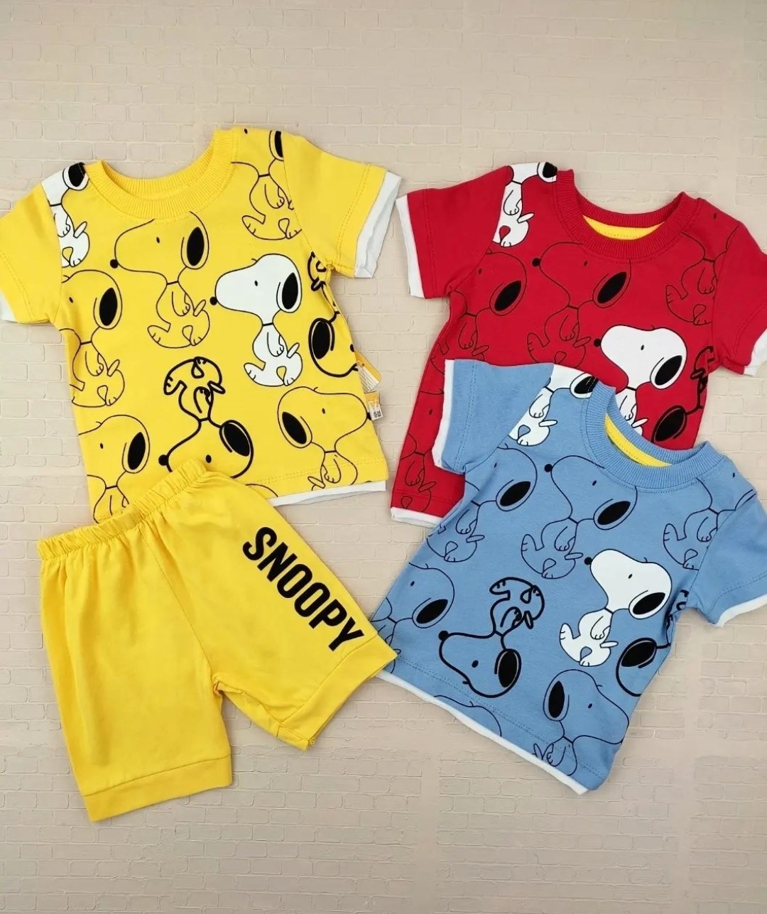 Bebek takım 6-24 ay snoopy baskılı şortlu
