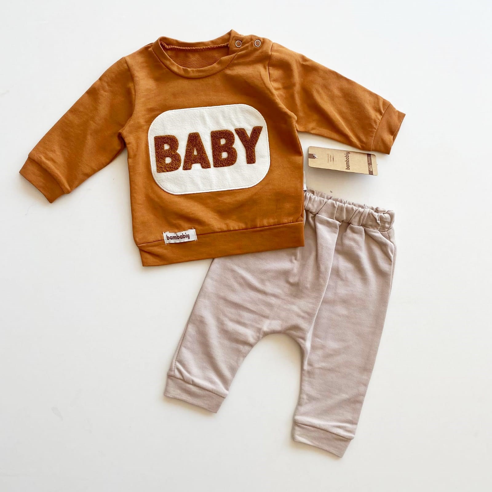 BEBEK TAKIM BABY NAKIŞLI TURUNCU 