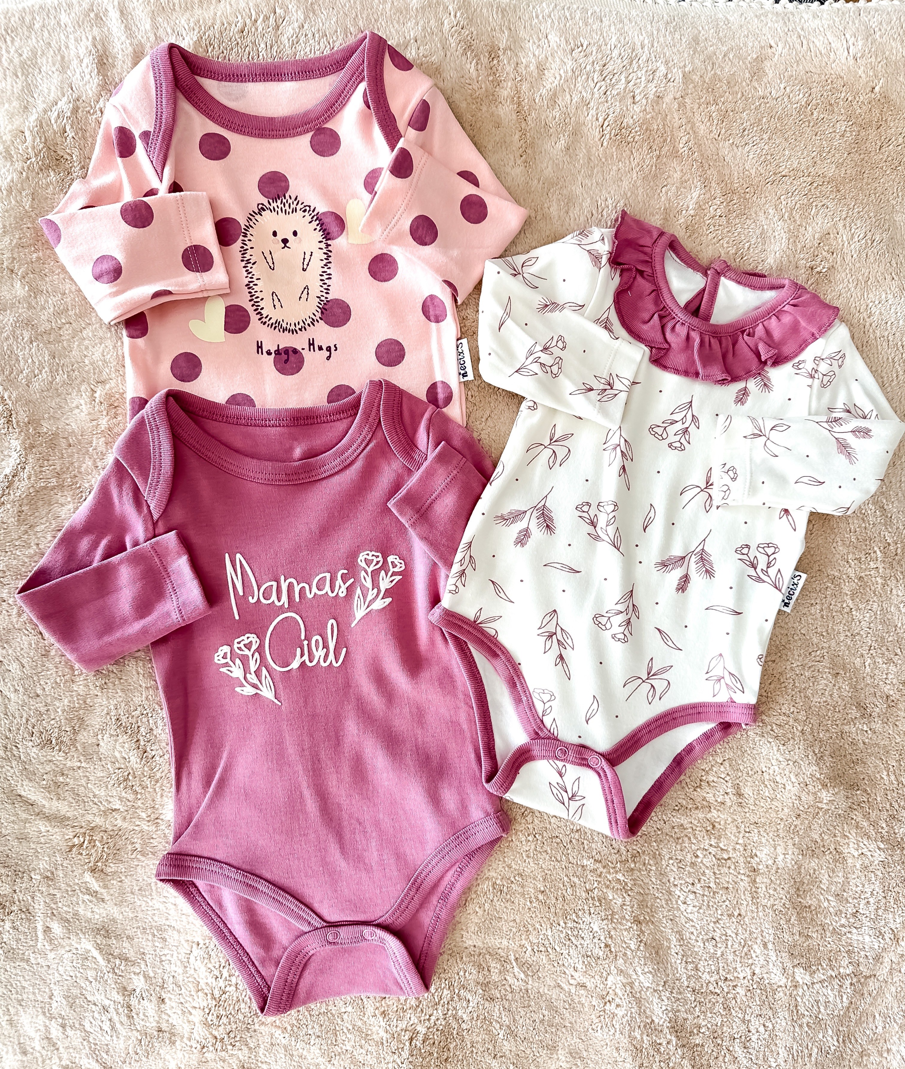 KIZ BEBEK SEATTLE LİLA 3 LÜ TEK BADİ  
