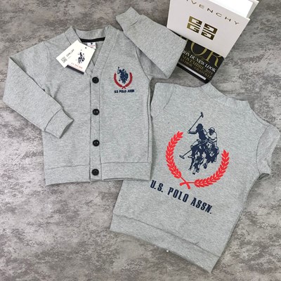 POLO BASKILI HIRKA GRİ 4-12 YAŞ ARASI