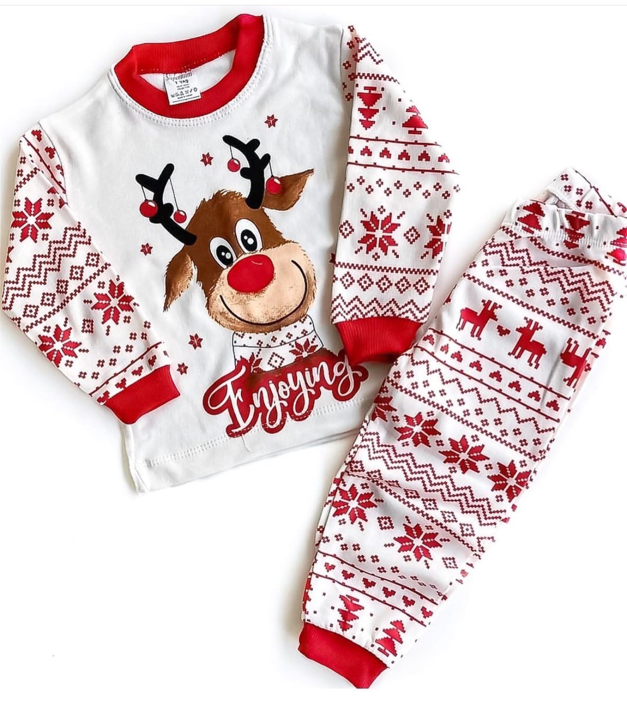 bebek pijama takım geyik baskılı 