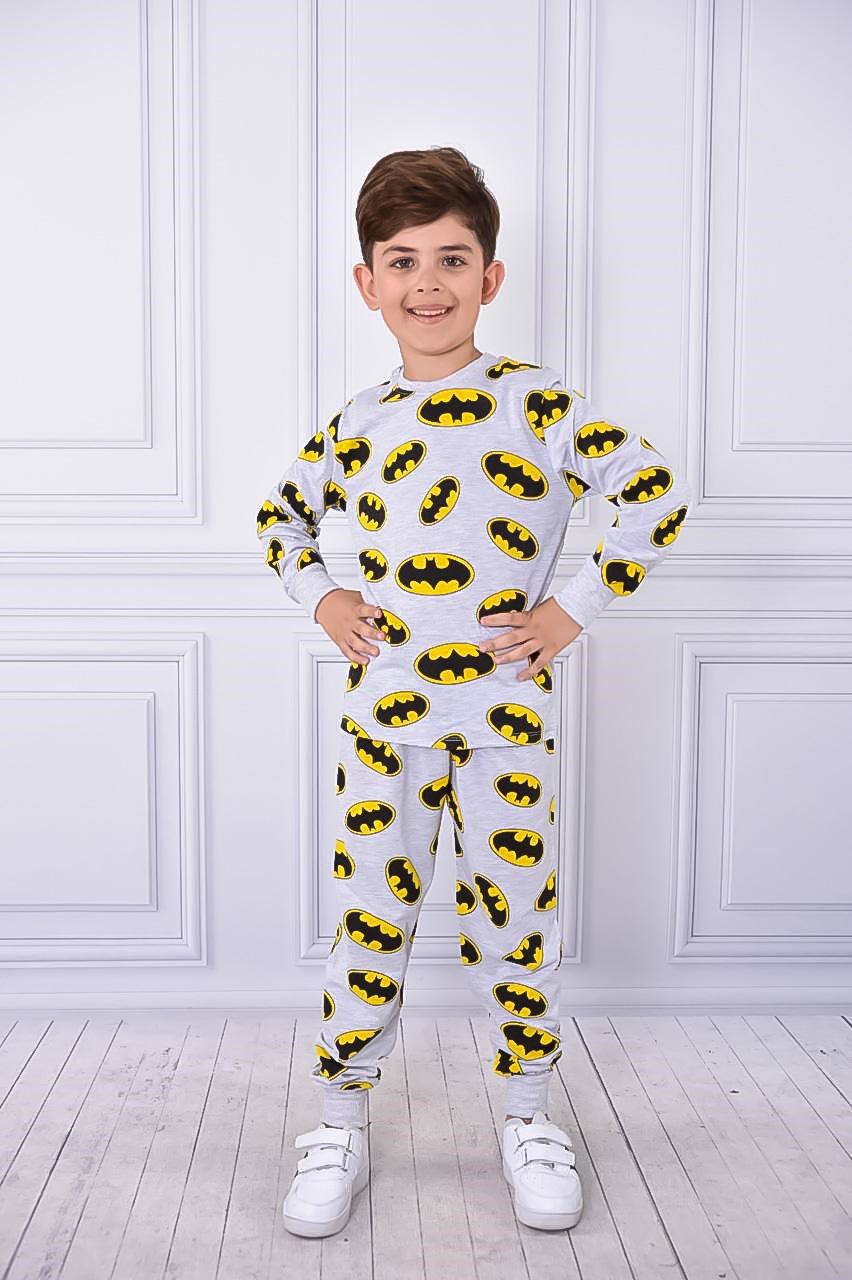 çocuk pijama takımı batman baskılı 3-10 yaş arası  