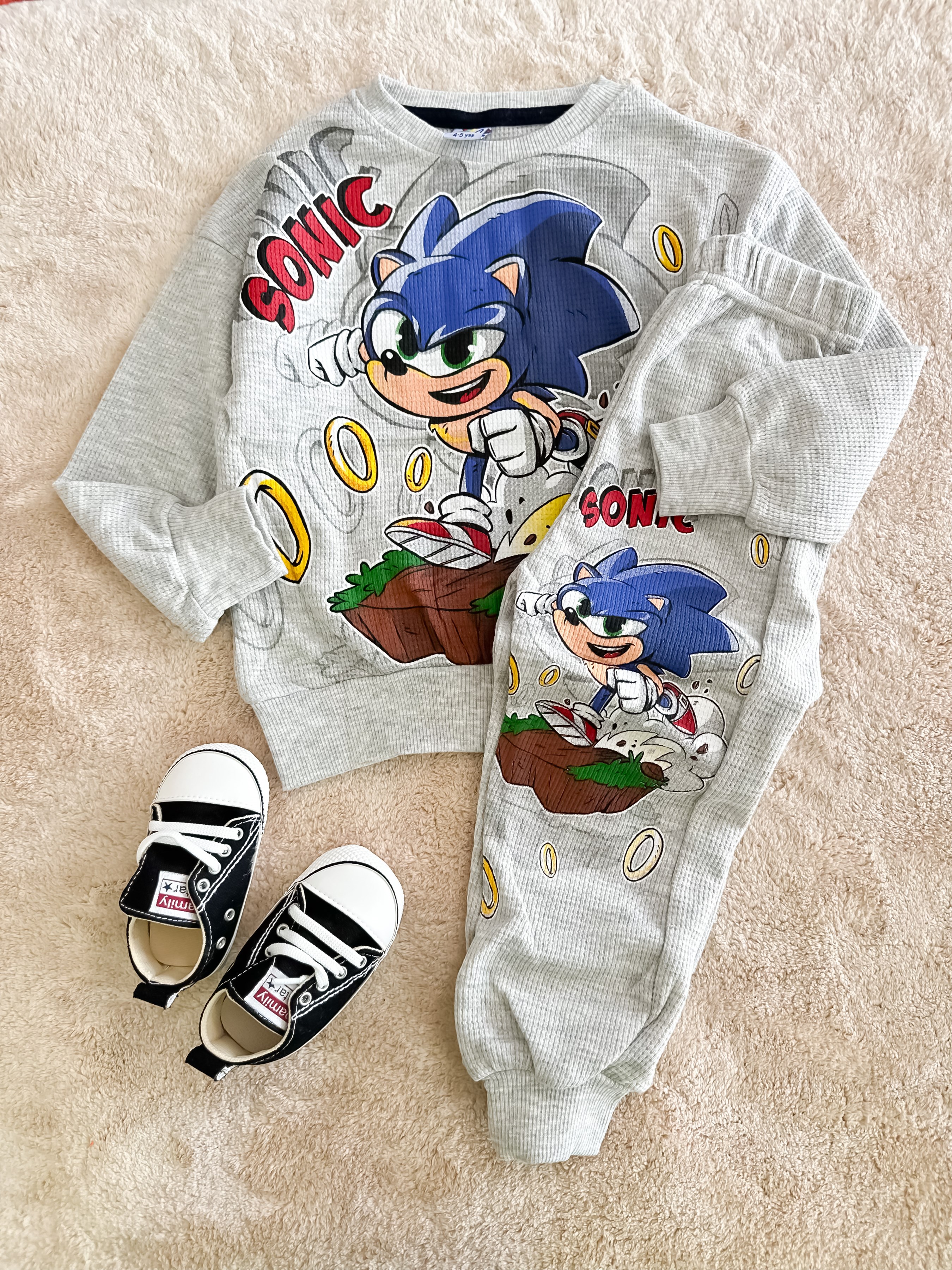 Sonic Detay Takım Gri 4-9 Yaş Arası