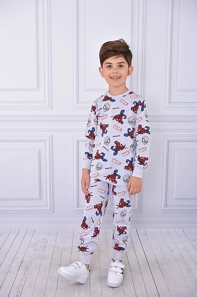 çocuk pijama takımı spiderman baskılı 3-10 yaş arası 