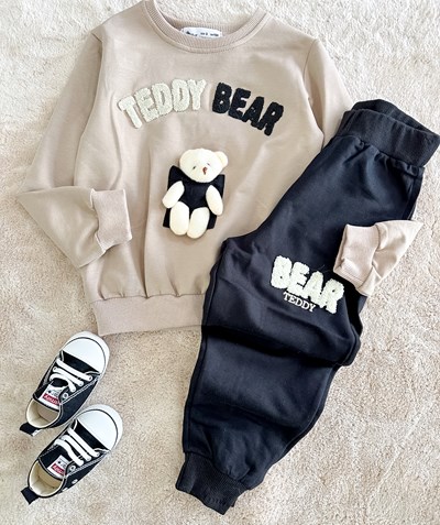TEDDY BEAR BASKILI BEJ 3-6 YAŞ ARASI 