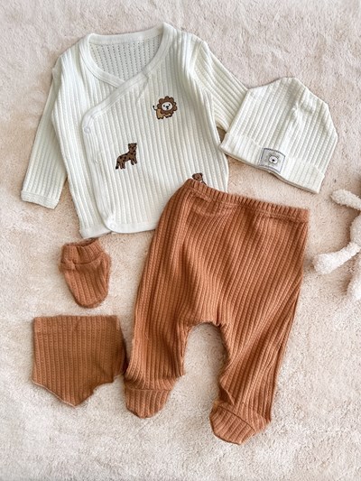 HAYVAN NAKIŞLI 5 Lİ YENİDOĞAN SET