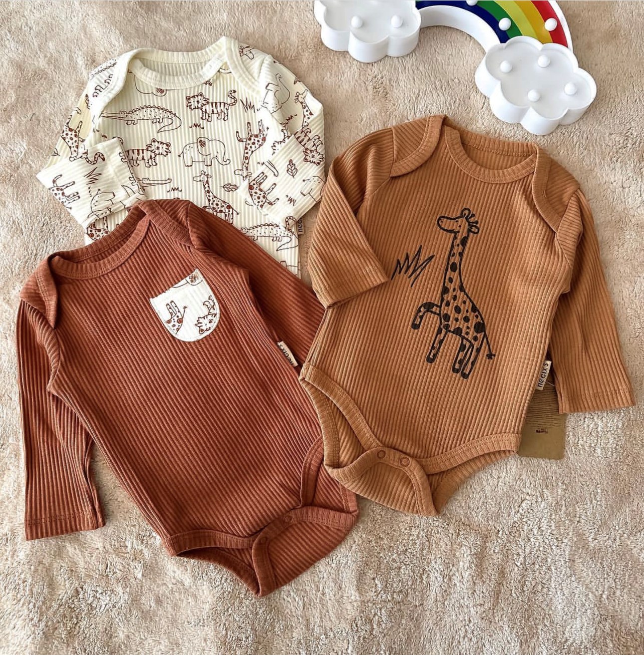 BEBEK 3 LÜ BODY ZÜRAFAA DETAY 3-6 AY ARASI 