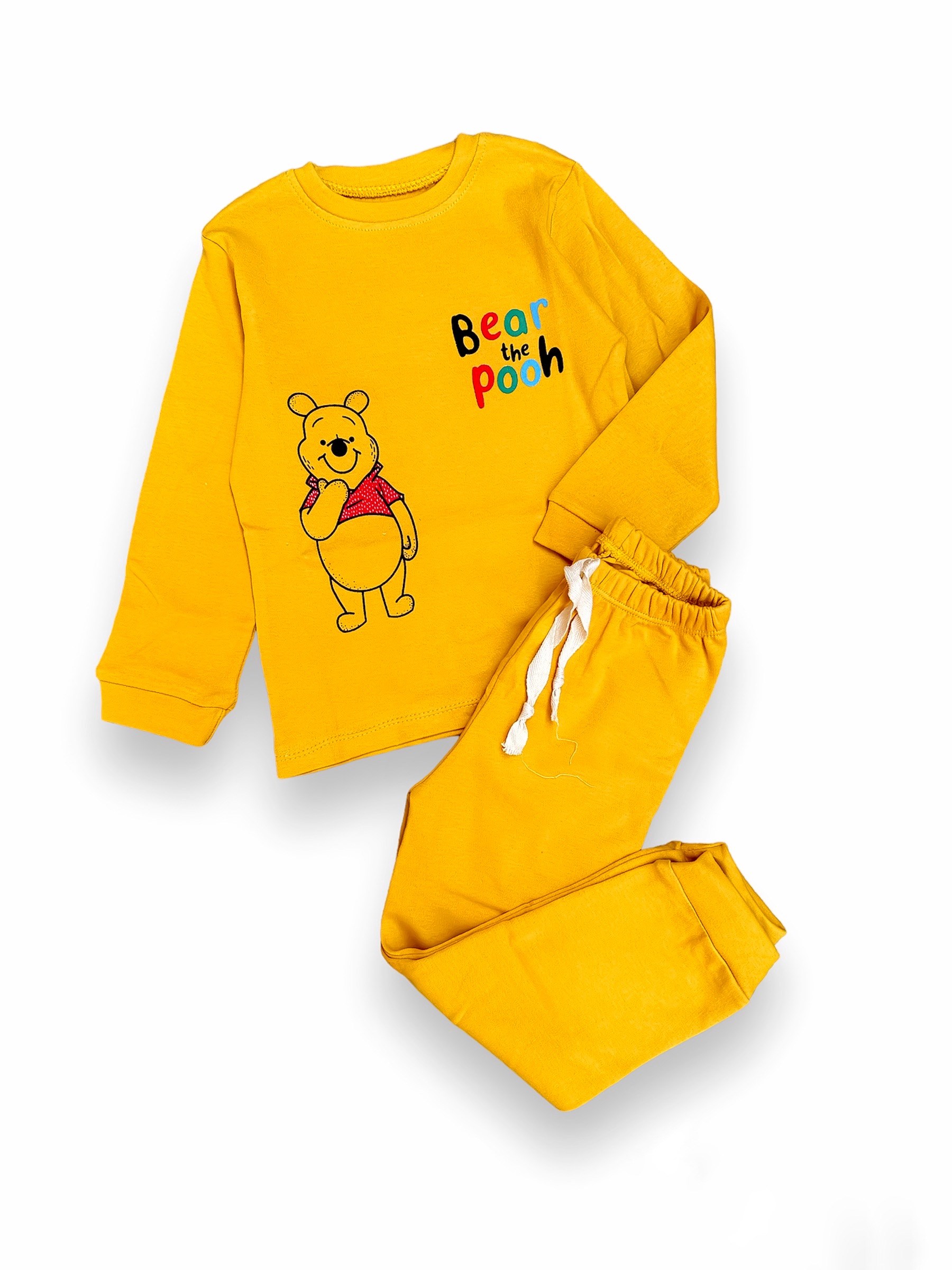 Çocuk Pijama Takımı Bear The Pooh Baskılı 1-7 Yaş Arası