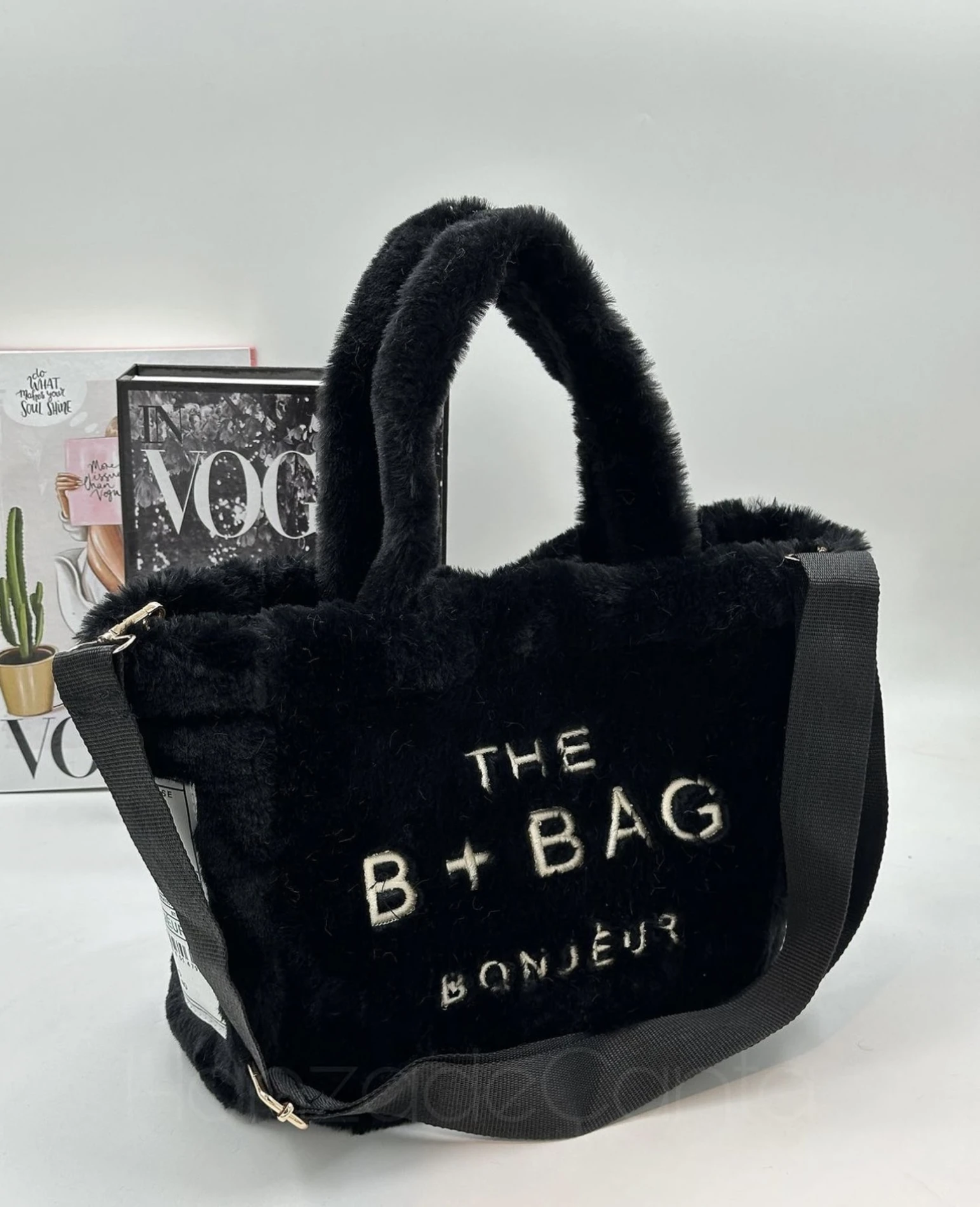 Kadın Çanta Peluş Siyah  The Bag