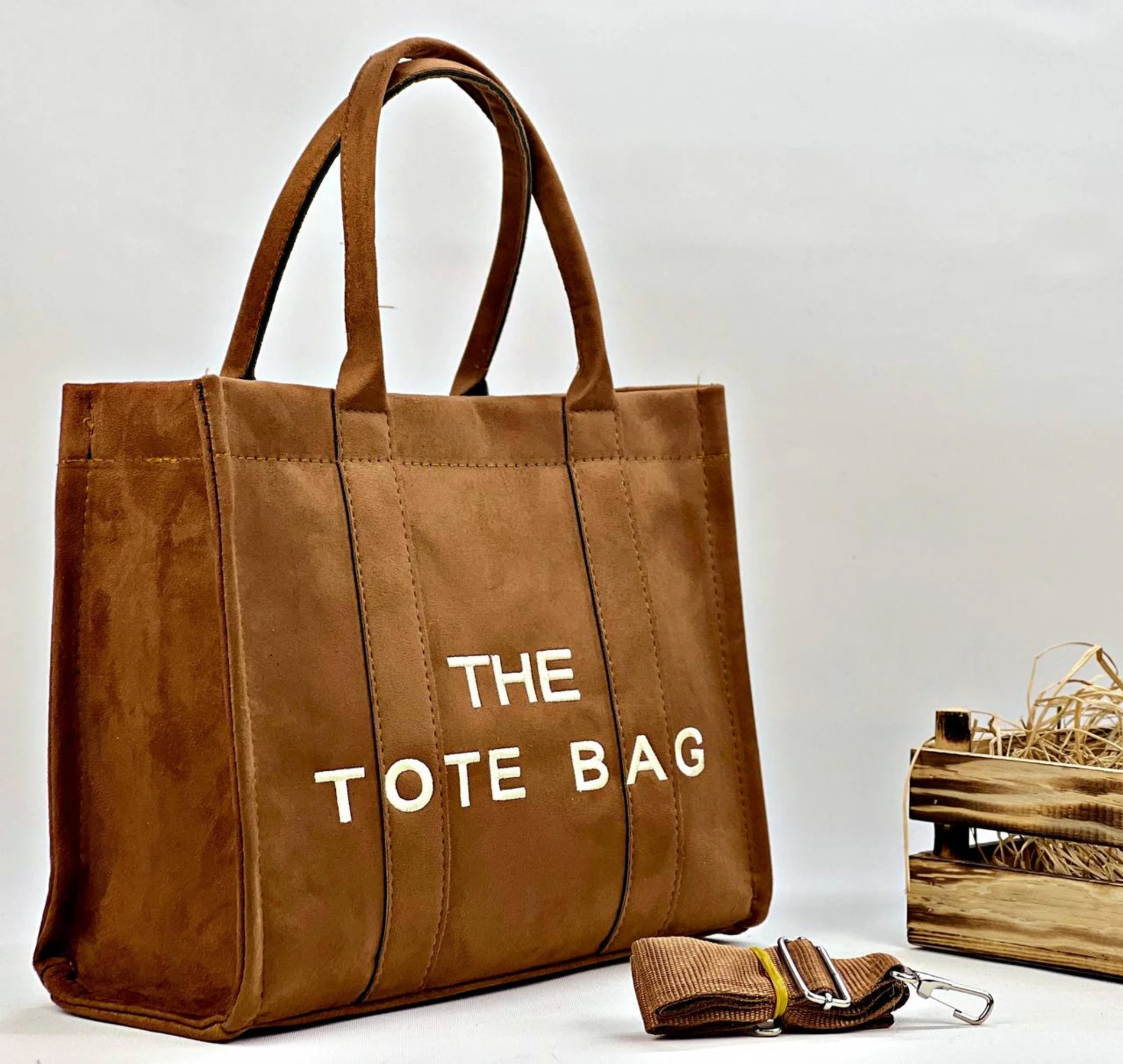 Büyük Boy Bayan Çanta The Tote Bag Kahverengi 