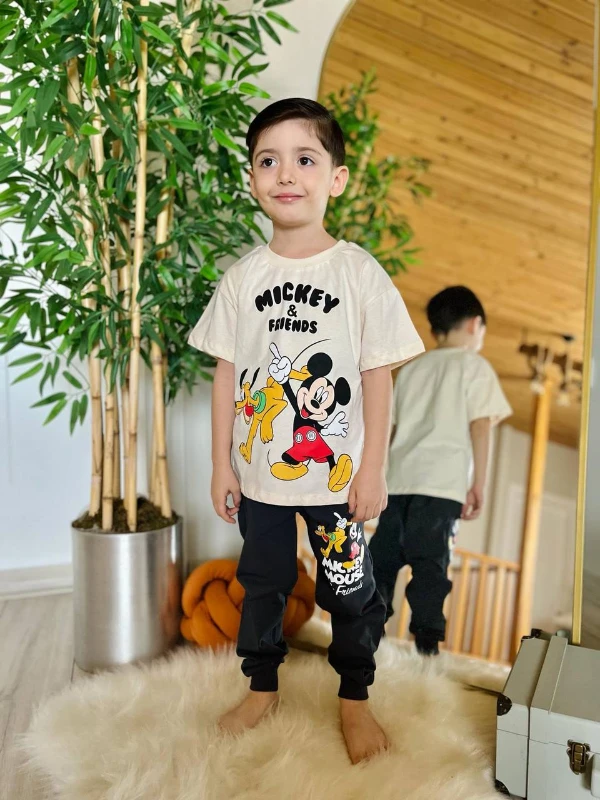 Çocuk Takım Mickey Friends Baskılı Eşofmanlı 2-8 Yaş