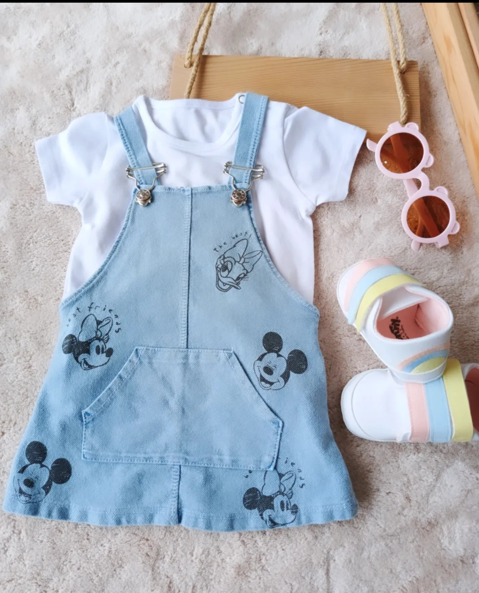 Bebek Kot Takım Mickey Karakterli 6-18 ay