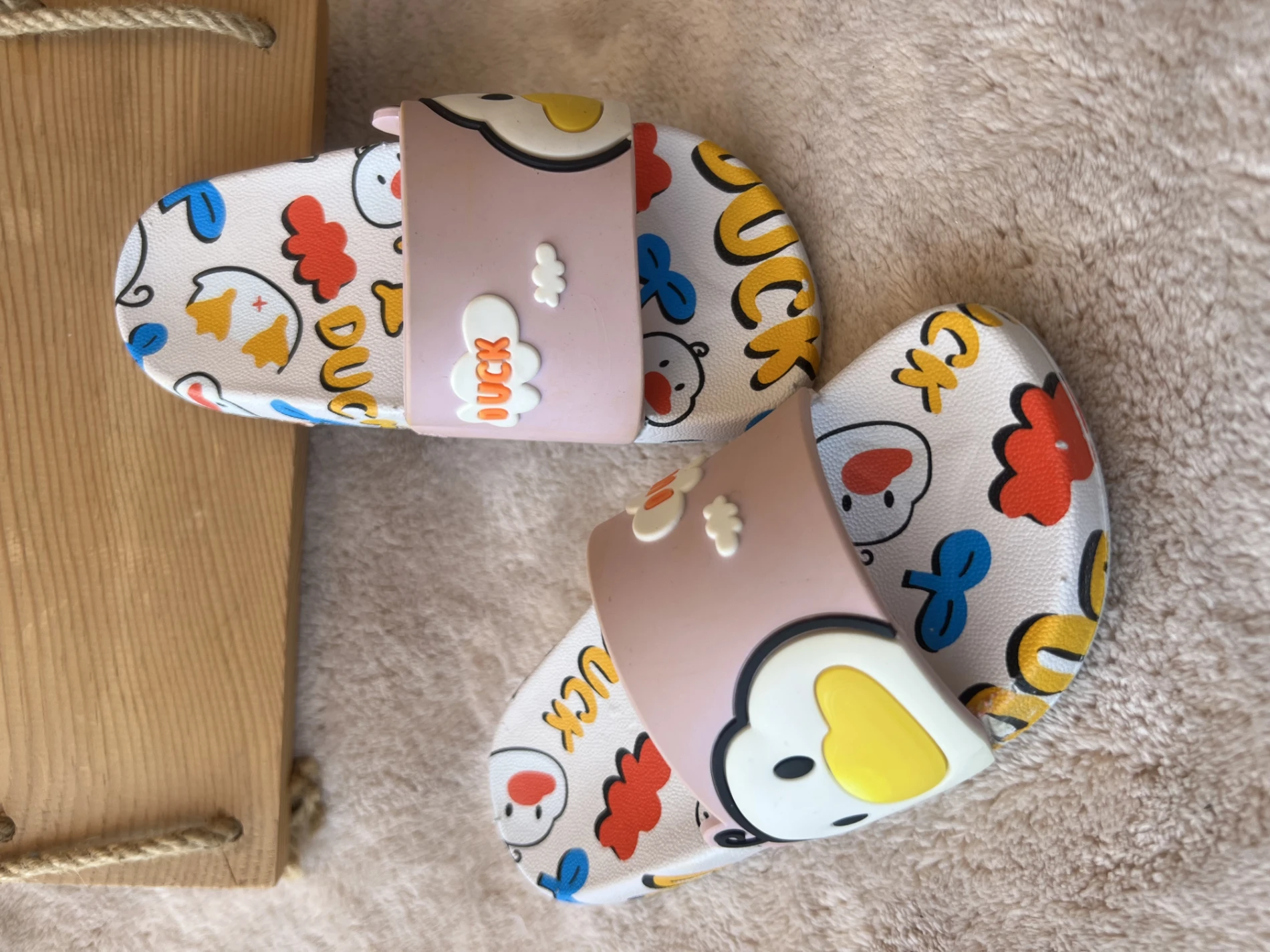 Çocuk Terlik Duck Pembe
