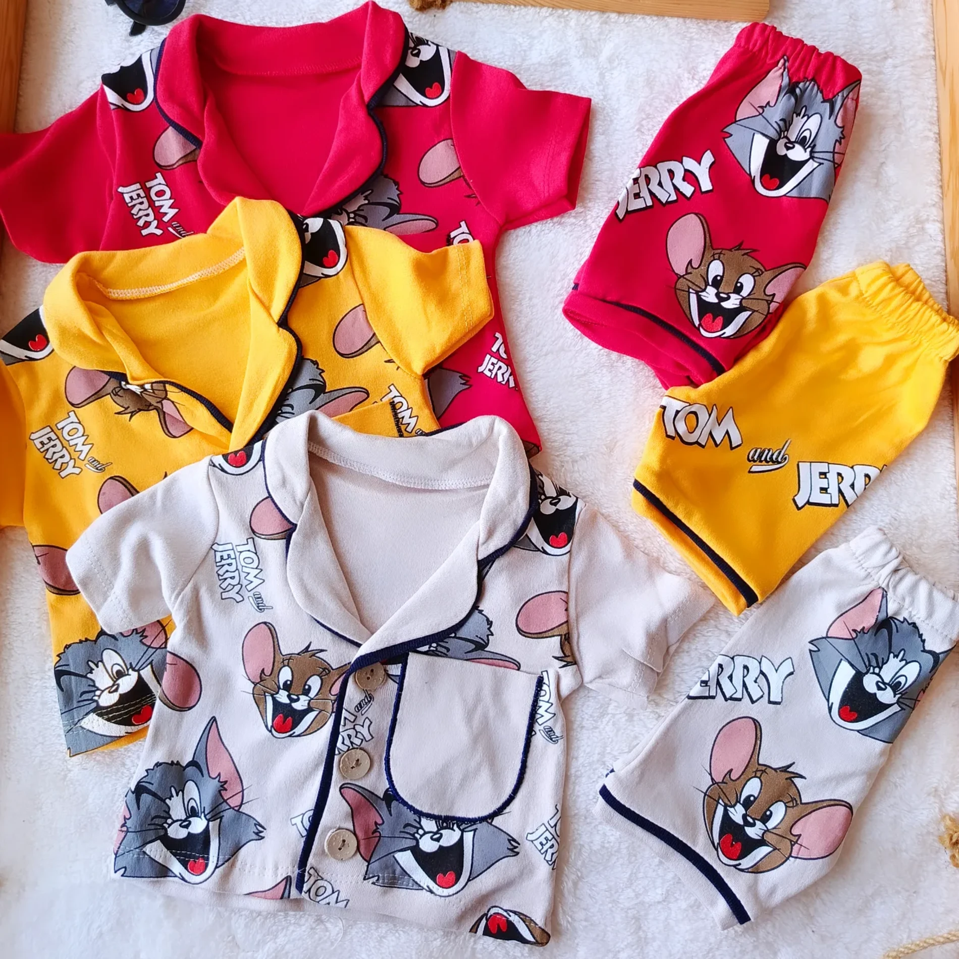 Bebek Pijama Takım Tom Jerry Baskılı 6-18 Ay