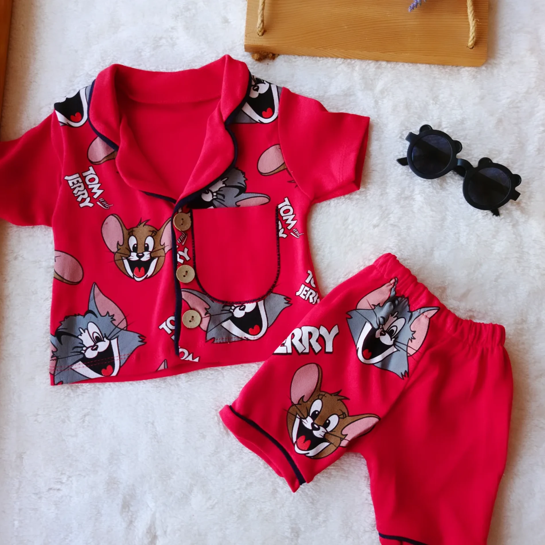 Bebek Pijama Takım Tom Jerry Baskılı 6-18 Ay