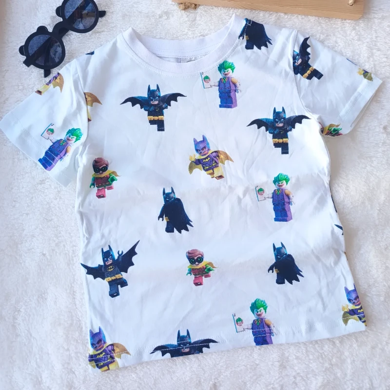 Çocuk Tshirt Batman Baskılı Beyaz 3-10 Yaş
