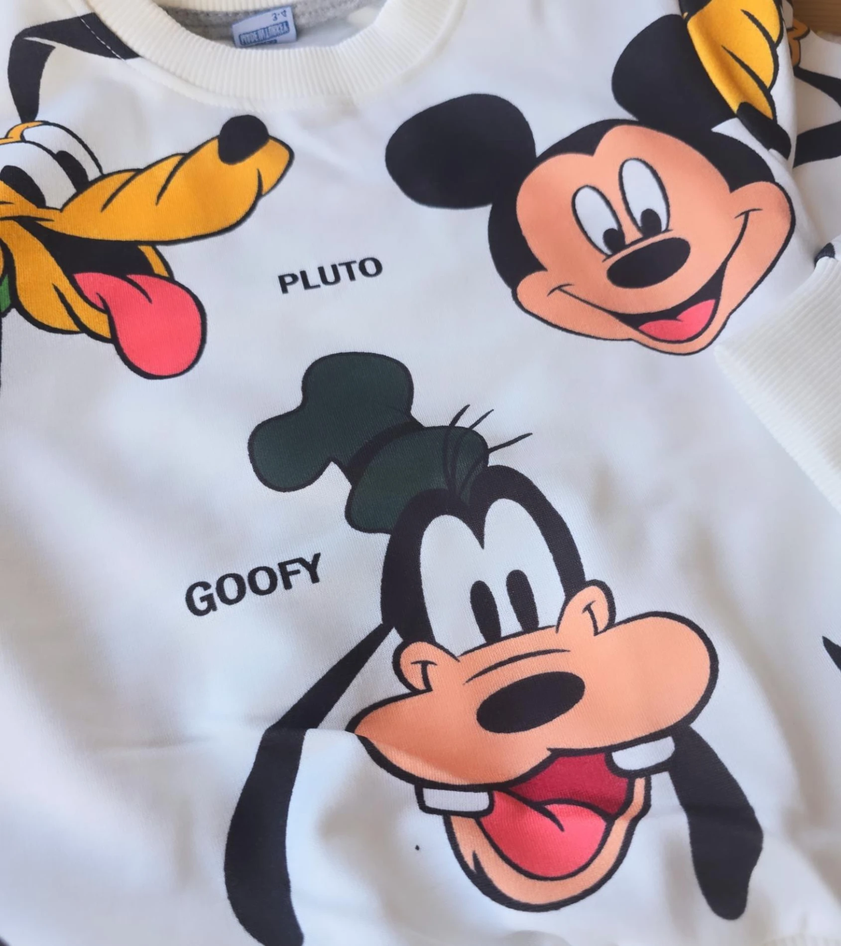 Çocuk Takım Mickey Ve Arkadaşları Baskılı Beyaz 3-8 Yaş