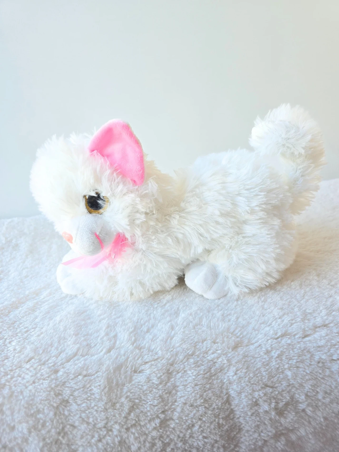 Bebek oyuncak peluş kedicik 30 cm beyaz