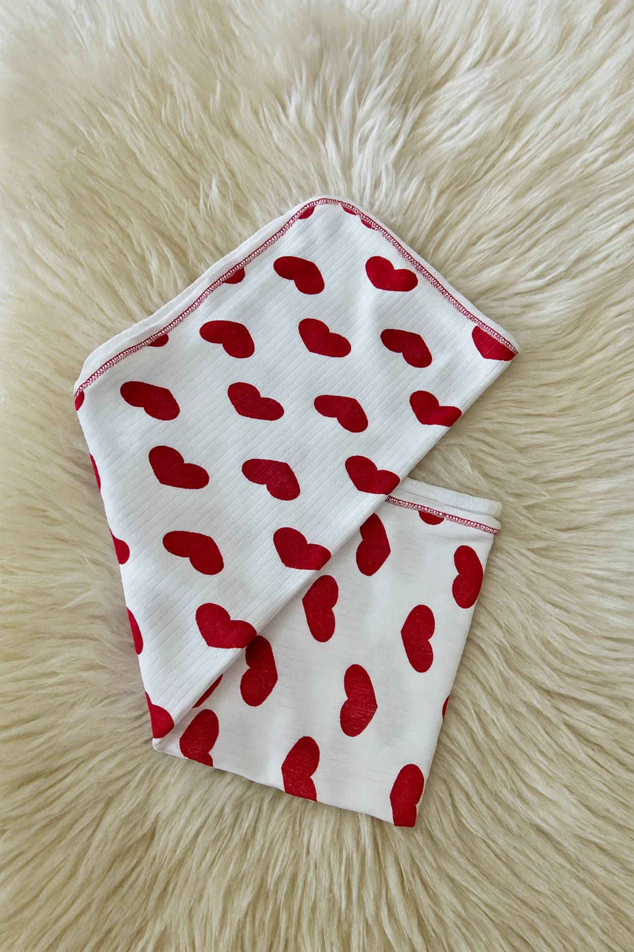 Bebek Pamuklu Çift Katlı Biyeli Penye Battaniye