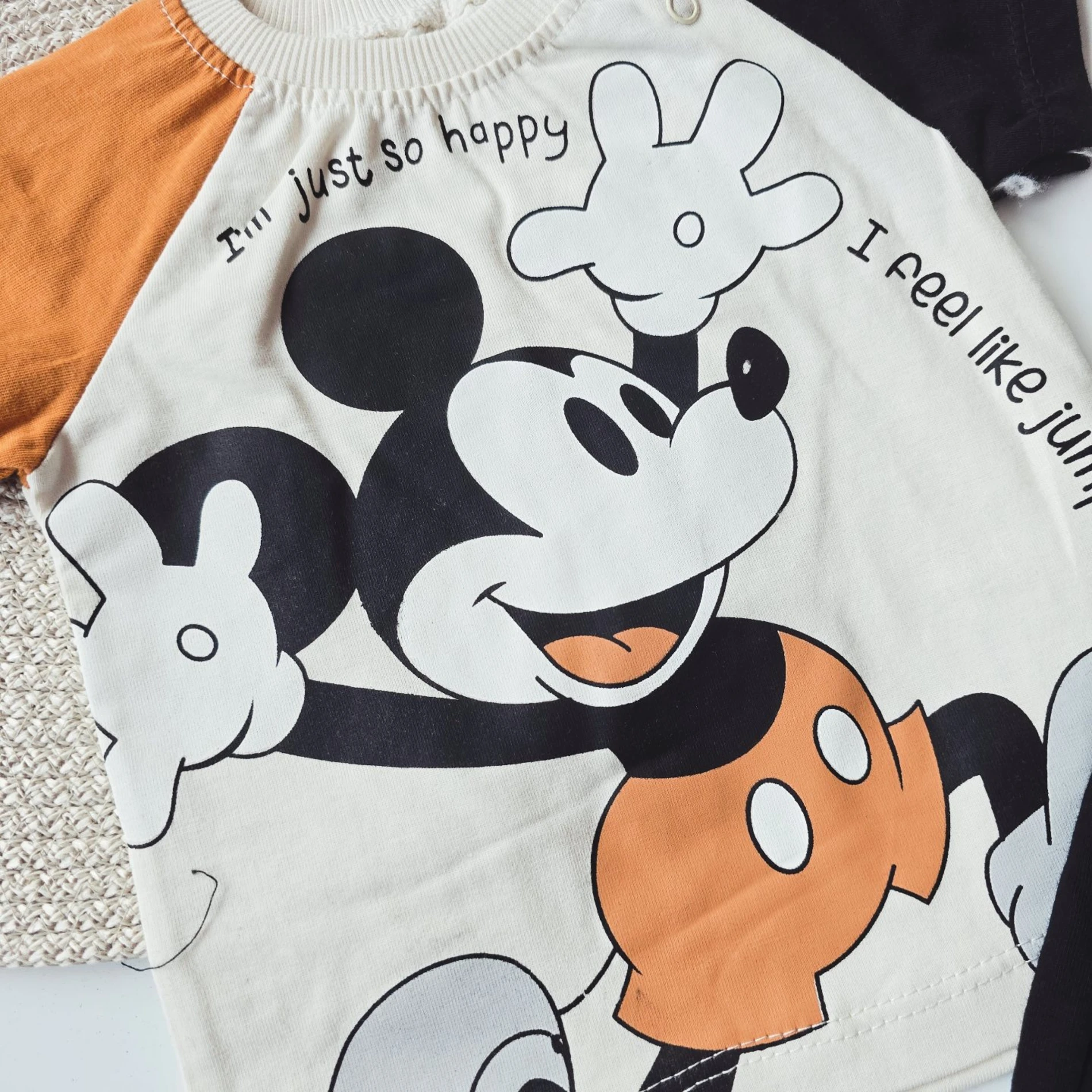 Bebek takım çılgın mickey baskılı şortlu 6-24 ay