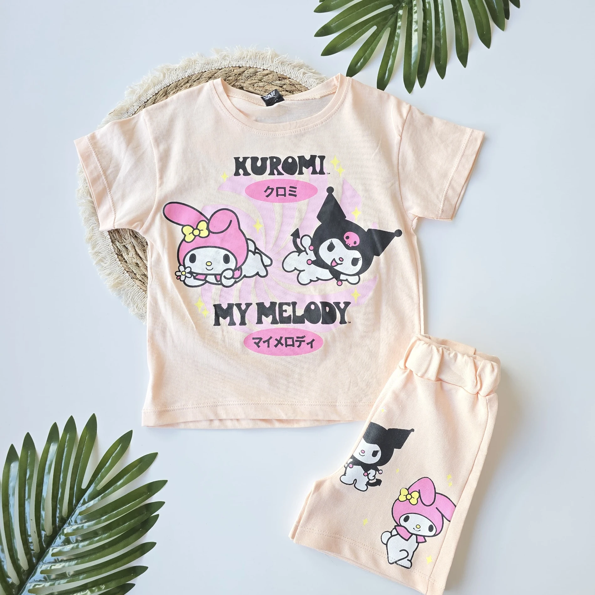 Çocuk Takım Kuromi Baskılı Şortlu 3-8 Yaş
