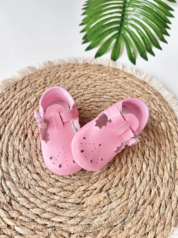 Bebek Ayakkabı Kapalı Burun Sandalet Pembe