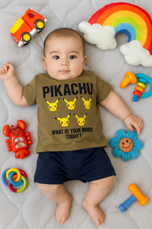 Çocuk Takım Pıkachu Baskılı 